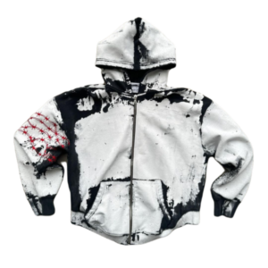 W. Lotas Distressed Zip-Up Hoodie