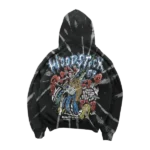 Woodstock Hoodie – Black Tie Dye